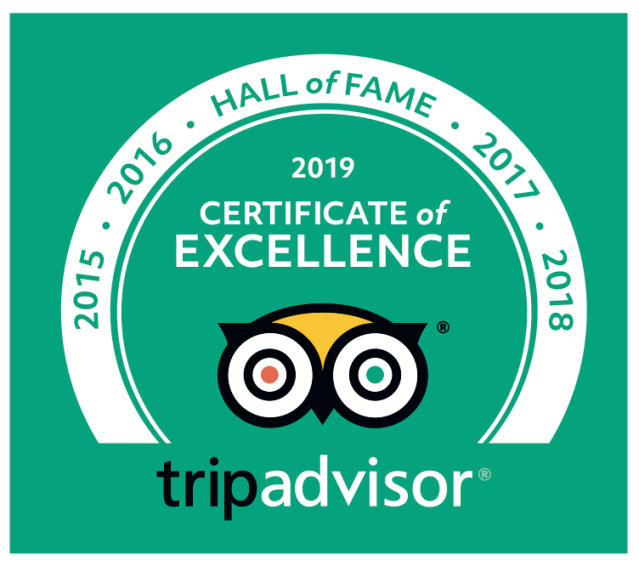 TripAdvisor Certificate of Excellence 2019